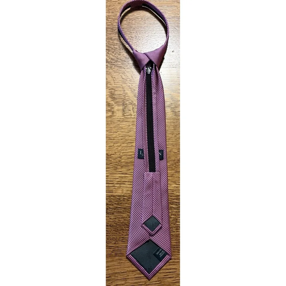 youth ralph lauren zippered adjustable silk‎ tie